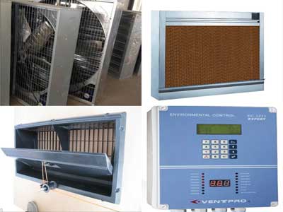 A type broiler cage climate control