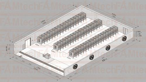 h type broiler cage design